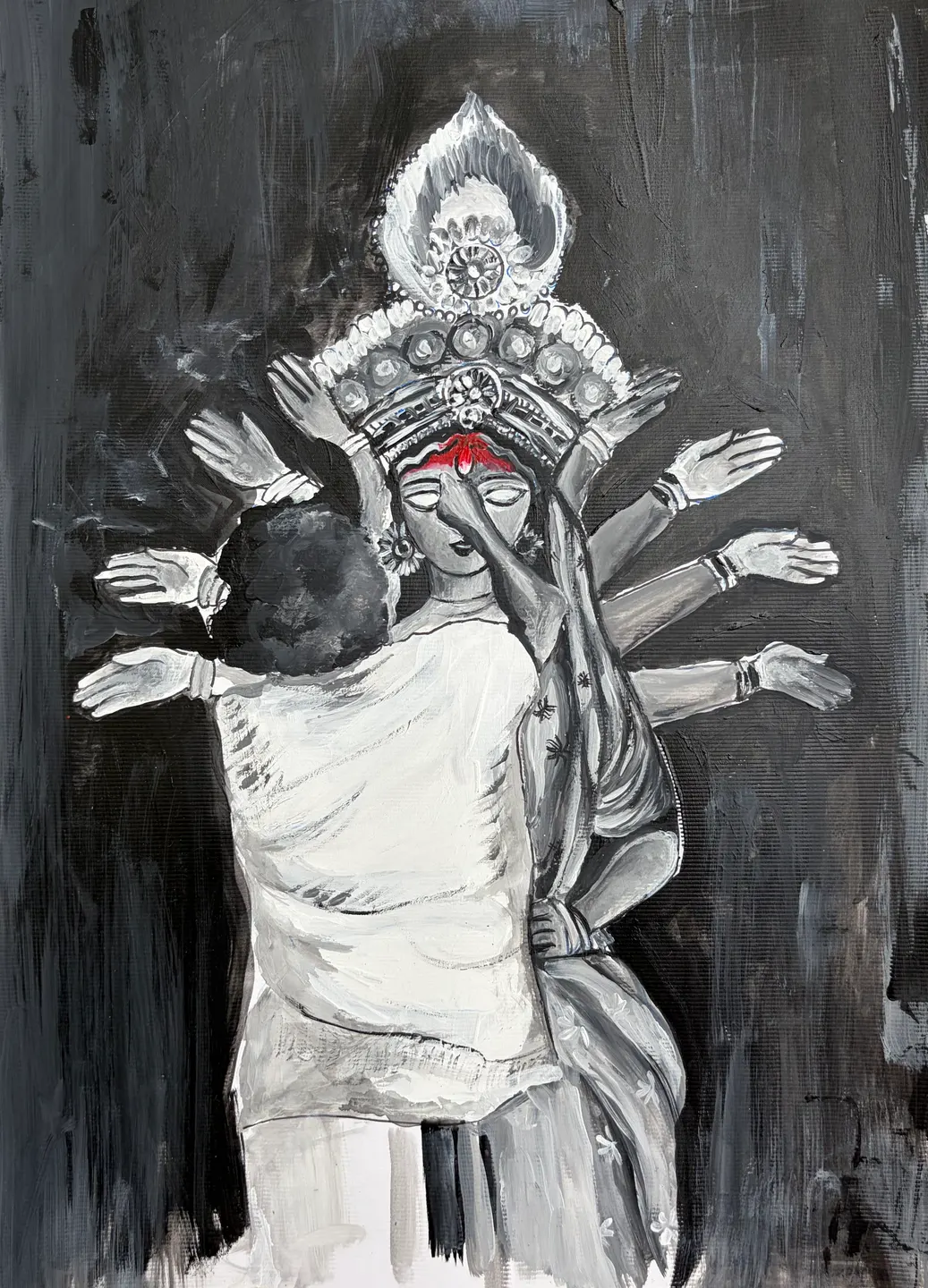 Sahasrabahu — The Infinite Grace, Acrylic on canvas