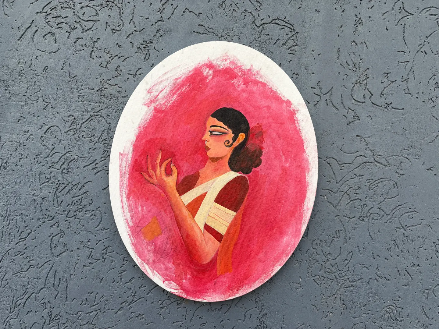 Laasya — The Grace of Stillness, Acrylic on canvas
